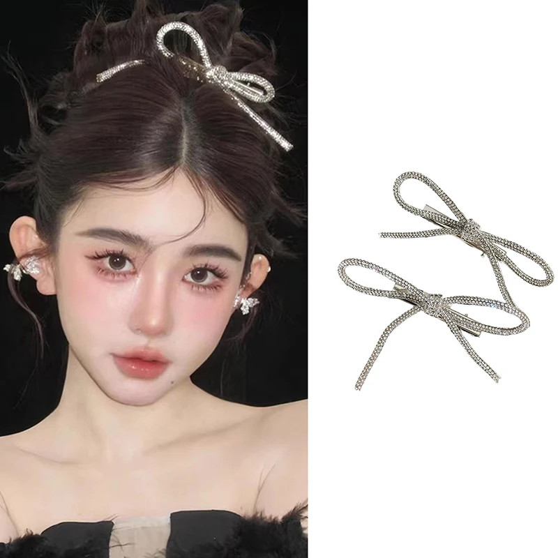 Korean Style Elegant Hair Clip Shiny Crystal Bow Hairpin Duckbill Clips For Girls Sweet Rhinestones Barrettes Hair Accessories
Korean Style Elegant Hair Clip Shiny Crystal Bow Hairpin Duckbill Clips For Girls Sweet Rhinestones Barrettes Hair Accessories
