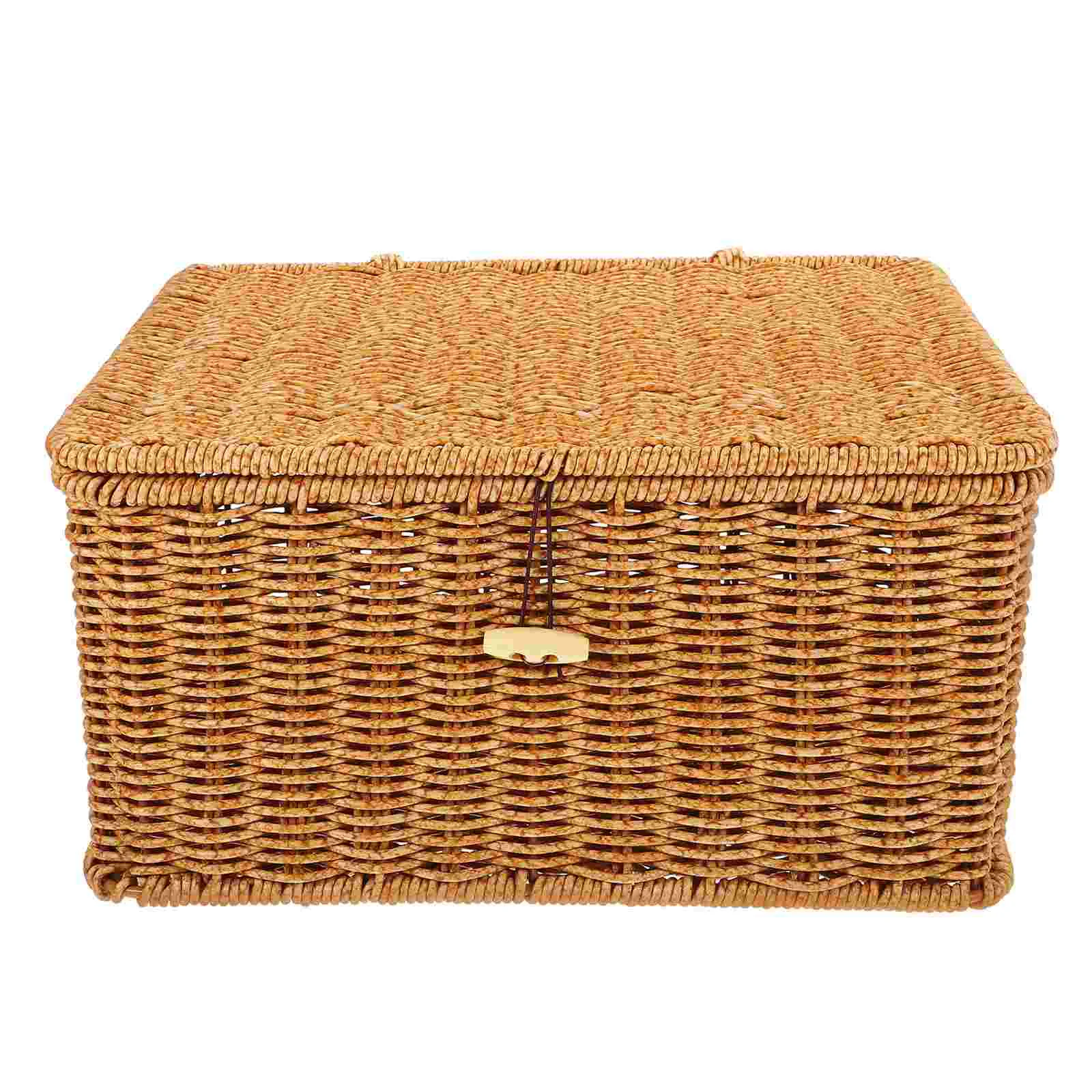Imitation Rattan Woven Storage Box Crate Clear Pp Bins with Lids for Clothes Organizer
Imitation Rattan Woven Storage Box Crate Clear Pp Bins with Lids for Clothes Organizer