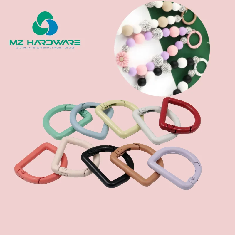 10Color 20mm Metal D Shape Type Spring Ring Openable Carabiner Keychain DIY Bracelet Findings Rope String for Jewelry Making 
10Color 20mm Metal D Shape Type Spring Ring Openable Carabiner Keychain DIY Bracelet Findings Rope String for Jewelry Making