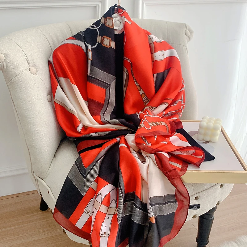 2022 Luxury Brand Women Scarf Summer Silk Scarves Shawl Lady Wrap Soft Female Echarpe Designer Beach Bandana Foulard Muffler
2022 Luxury Brand Women Scarf Summer Silk Scarves Shawl Lady Wrap Soft Female Echarpe Designer Beach Bandana Foulard Muffler