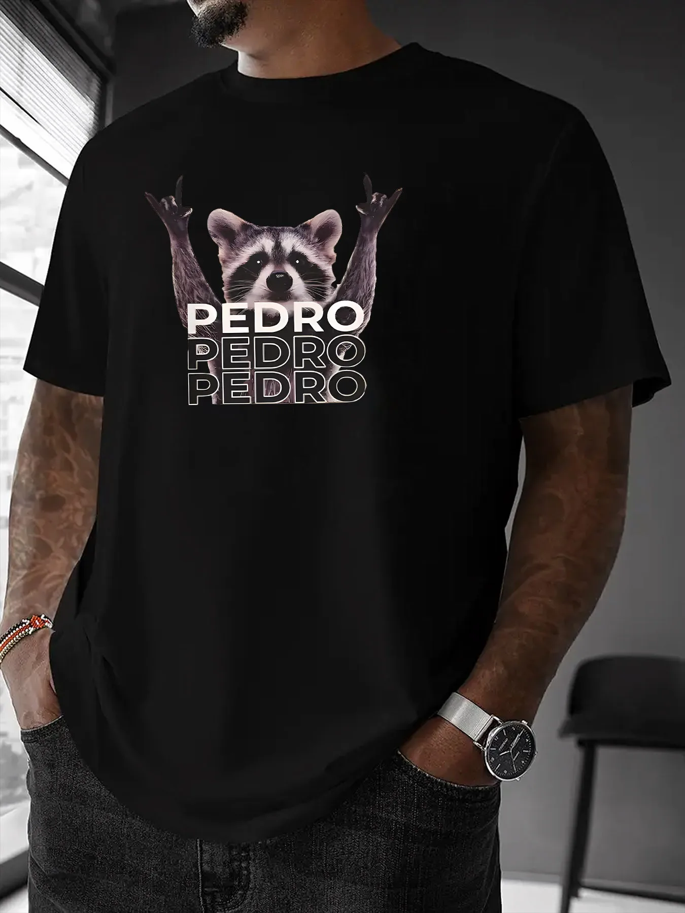 Men's Light Gray Raccoon Graphic T Shirt Casual Summer Streetwear with Pedro Pedro Print Unisex Design Soft Polyester Blend
Men's Light Gray Raccoon Graphic T Shirt Casual Summer Streetwear with Pedro Pedro Print Unisex Design Soft Polyester Blend