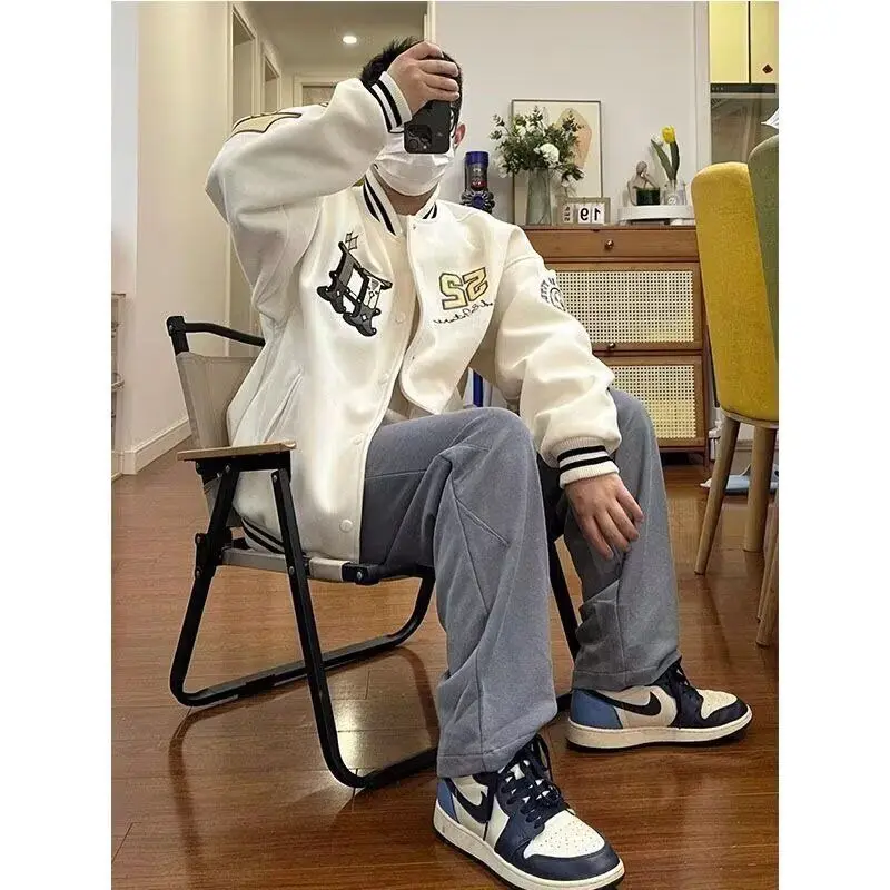 Свободная мужская куртка 2024, весенне-осенняя уличная одежда, модная уличная одежда в стиле Харадзюку, корейская повседневная верхняя одежда, пальто
Свободная мужская куртка 2024, весенне-осенняя уличная одежда, модная уличная одежда в стиле Харадзюку, корейская повседневная верхняя одежда, пальто