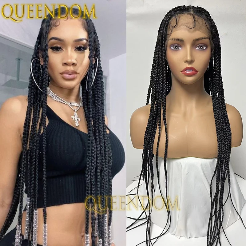 36 Inch Synthetic Jumbo Plaits Braids Wig Full Lace Knotless Box Braided Cornrow Wig for Women Crochet Heart and Round Braid Wig
36 Inch Synthetic Jumbo Plaits Braids Wig Full Lace Knotless Box Braided Cornrow Wig for Women Crochet Heart and Round Braid Wig