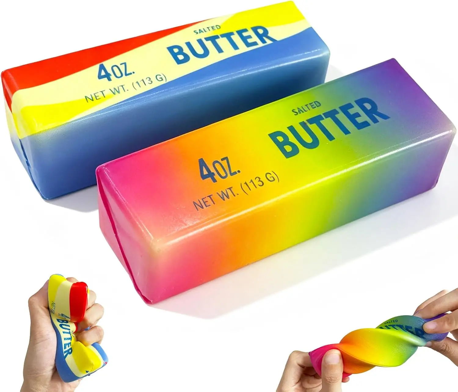 2pcs Butter Squishy Slow Rebound Cute Butter Squeeze Stress Balls, Realistic Butter Stick Soft Squeeze Toys,Stress Relief Sensory Toys (Colorful)
2pcs Butter Squishy Slow Rebound Cute Butter Squeeze Stress Balls, Realistic Butter Stick Soft Squeeze Toys,Stress Relief Sensory Toys (Colorful)