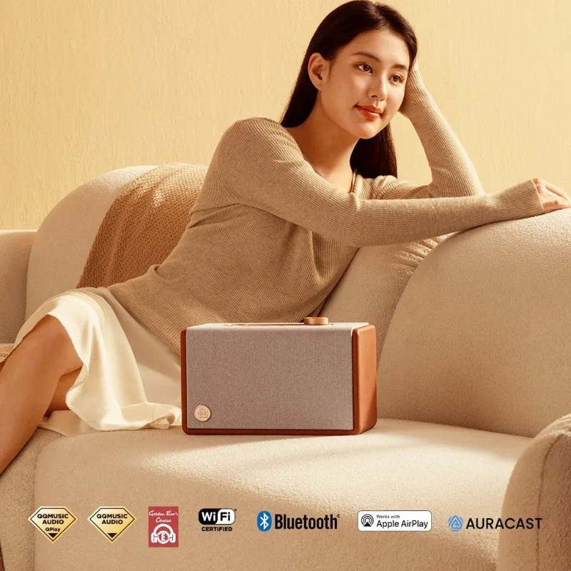 Премиальная Hi-Fi Bluetooth-колонка с беспроводным стереозвуком и Wi-Fi для домашней аудиосистемы
Премиальная Hi-Fi Bluetooth-колонка с беспроводным стереозвуком и Wi-Fi для домашней аудиосистемы