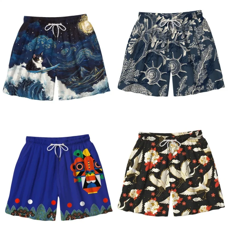 Men's French Retro Beach 3D Printed Shorts for Women's Summer Vacation in Hawaii, Quick Drying Breathable Sports Shorts
Men's French Retro Beach 3D Printed Shorts for Women's Summer Vacation in Hawaii, Quick Drying Breathable Sports Shorts