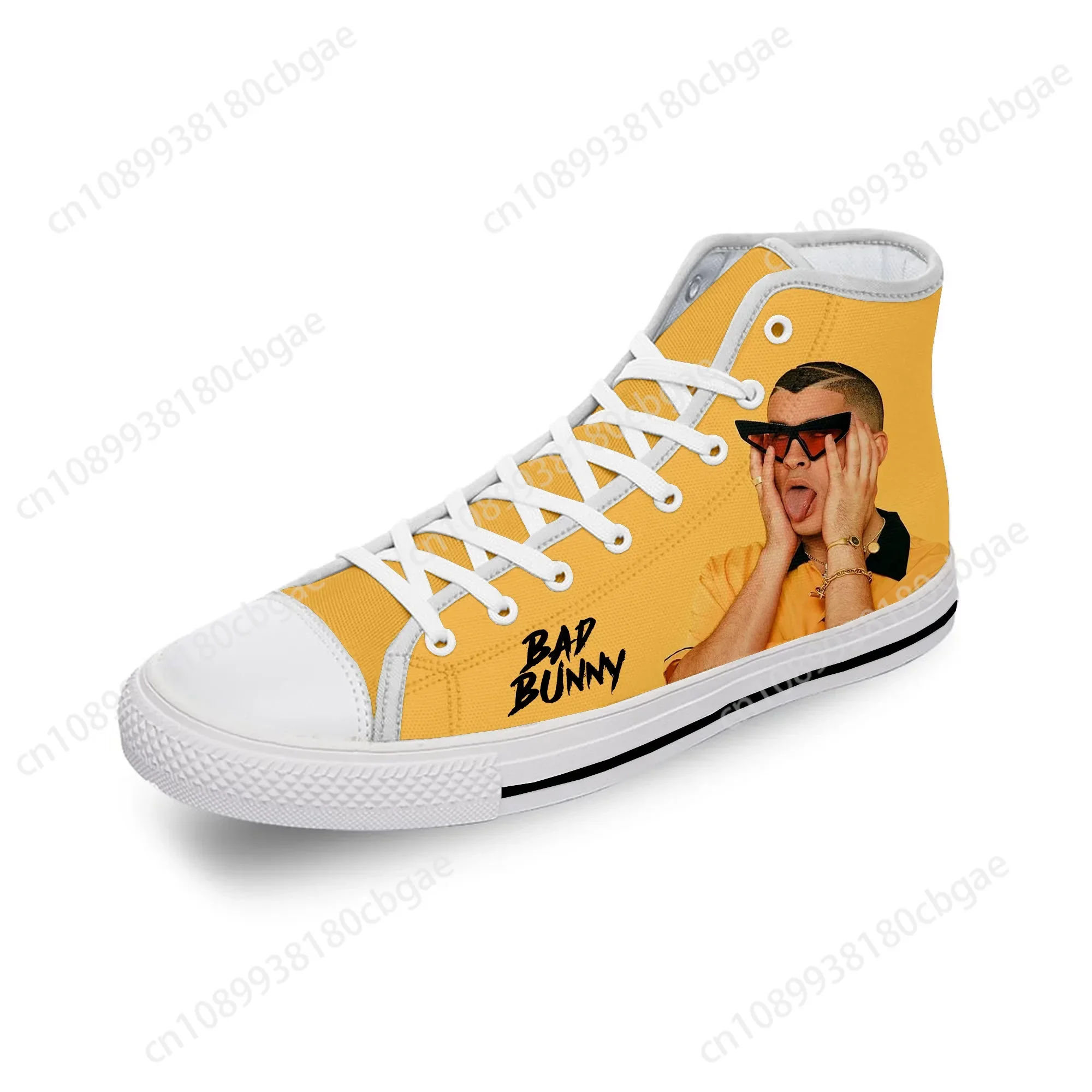 Bad Bunny Rap Hip Hop Rapper Cool White Cloth Fashion 3D Print High Top Canvas Shoes Men Women Lightweight Breathable Sneakers
Bad Bunny Rap Hip Hop Rapper Cool White Cloth Fashion 3D Print High Top Canvas Shoes Men Women Lightweight Breathable Sneakers