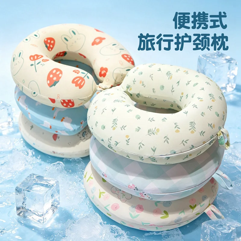 Cute Printed Ice Silk U-Shaped Neck Pillow Memory Foam Cooling Travel Pillow for Car, Office Nap and Summer Use.
Cute Printed Ice Silk U-Shaped Neck Pillow Memory Foam Cooling Travel Pillow for Car, Office Nap and Summer Use.