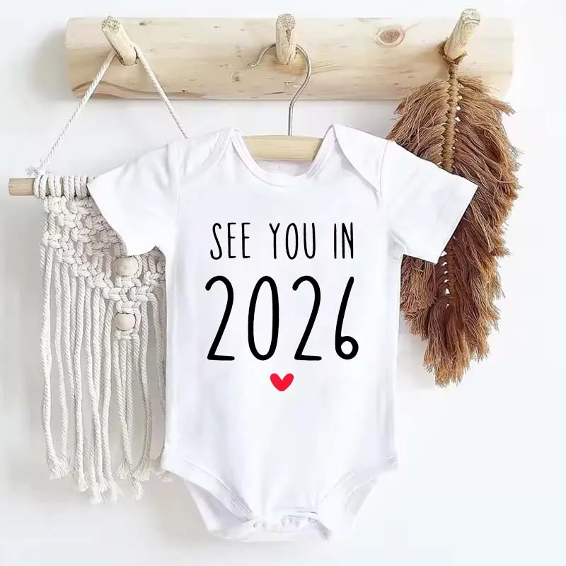 See You in 2026 Pregnancy Announcement Baby Onesie Toddler Jumpsuit Summer Short Sleeve Newborn Boys Girls Outfits
See You in 2026 Pregnancy Announcement Baby Onesie Toddler Jumpsuit Summer Short Sleeve Newborn Boys Girls Outfits