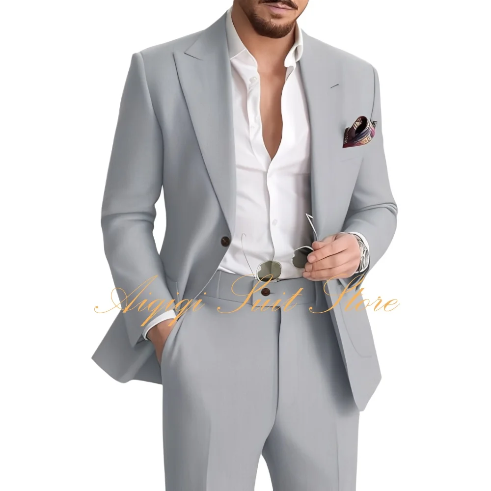 Formal Men's Suit 2 Piece Casual Suits for Men Groom Wedding Suit Slim fit Blazer Pants Set Men Suits
Formal Men's Suit 2 Piece Casual Suits for Men Groom Wedding Suit Slim fit Blazer Pants Set Men Suits