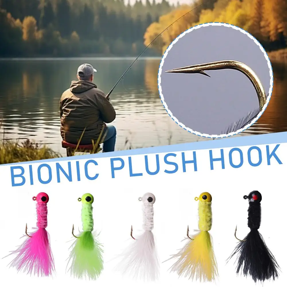5PCS Biomimetic Plush Fly Hook Fishing Lure Colored Feathers Fishing Tackle For Freshwater Saltwater Fishing U5B7
5PCS Biomimetic Plush Fly Hook Fishing Lure Colored Feathers Fishing Tackle For Freshwater Saltwater Fishing U5B7