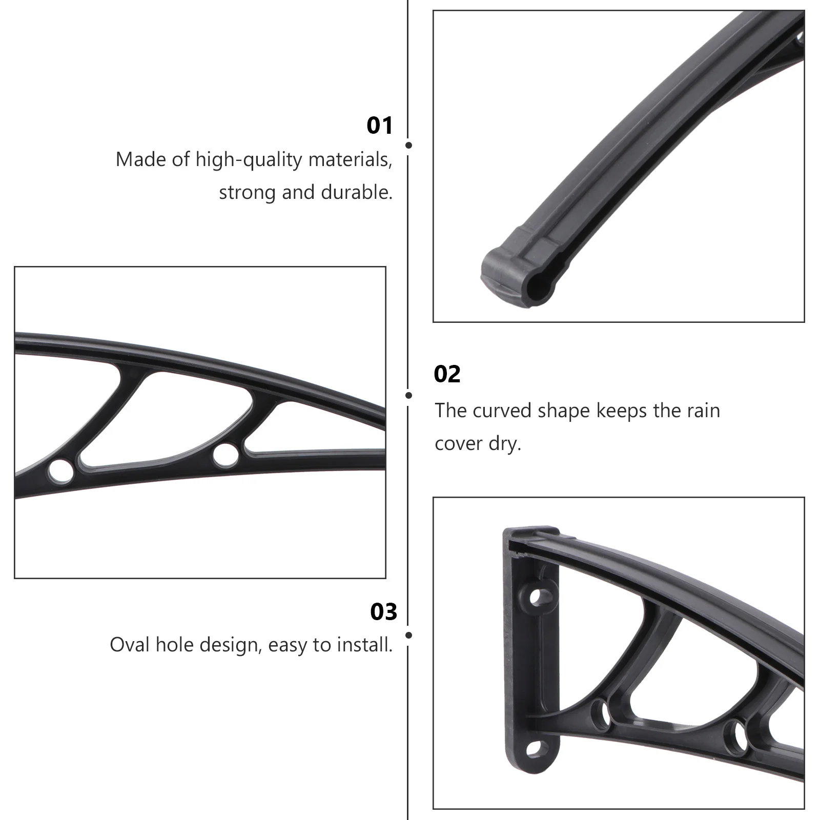 Outdoor Rain Awning Canopy Window Holder Doors and Windows Brackets for Plastic Awnings
Outdoor Rain Awning Canopy Window Holder Doors and Windows Brackets for Plastic Awnings