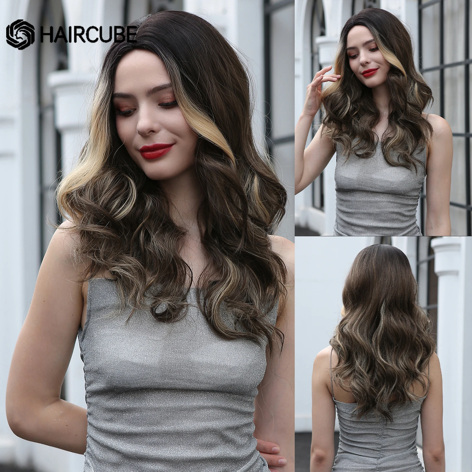 Длинные волнистые синтетические парики HAIRCUBE средней длины для чернокожих и коричневых женщин, термостойкие искусственные волосы, ежедневный косплей, женский
Длинные волнистые синтетические парики HAIRCUBE средней длины для чернокожих и коричневых женщин, термостойкие искусственные волосы, ежедневный косплей, женский