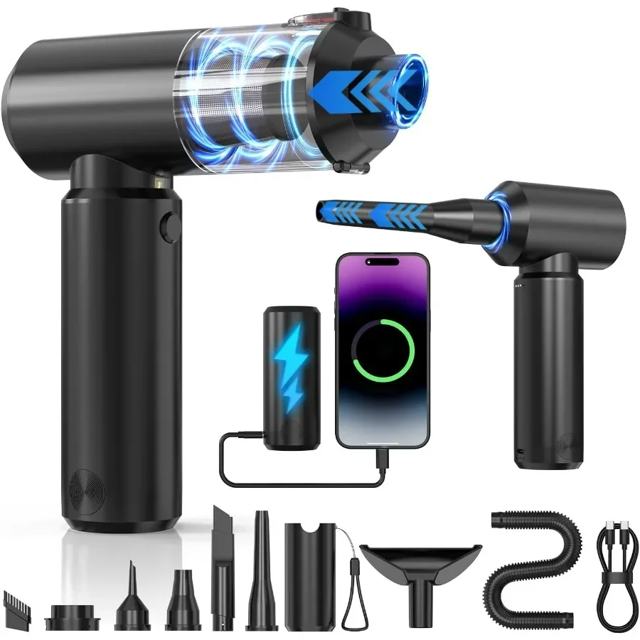 Car Vacuum Portable Cordless: 20000Pa 3 in 1 Power Bank & Handheld Vacuum & Blower - 120w Hand Vacuum Portable Cordless with 600
Car Vacuum Portable Cordless: 20000Pa 3 in 1 Power Bank & Handheld Vacuum & Blower - 120w Hand Vacuum Portable Cordless with 600