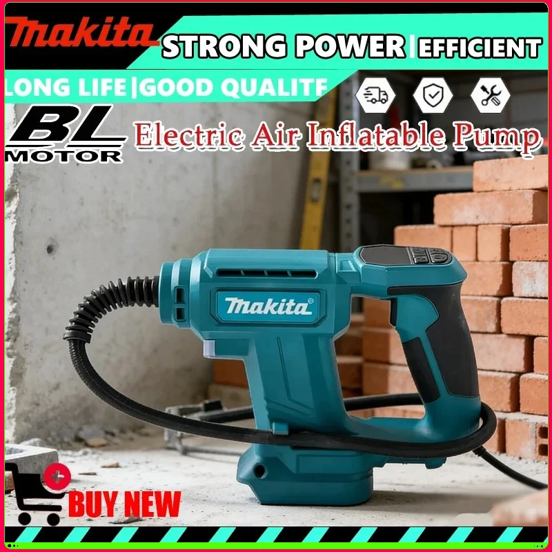 Электрический воздушный насос Makita, перезаряжаемый, автоматический, автомобильный, 2 в 1, беспроводной, портативный, для накачки шин, для дома, работает от аккумулятора 18В
Электрический воздушный насос Makita, перезаряжаемый, автоматический, автомобильный, 2 в 1, беспроводной, портативный, для накачки шин, для дома, работает от аккумулятора 18В