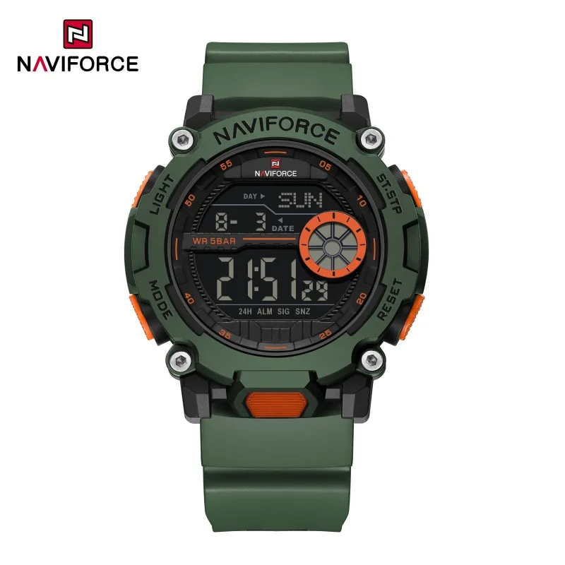 Мужские электронные часы NAVIFORCE NF7133 с силиконовым ремешком, светящимся циферблатом, LED-подсветкой и будильником
Мужские электронные часы NAVIFORCE NF7133 с силиконовым ремешком, светящимся циферблатом, LED-подсветкой и будильником