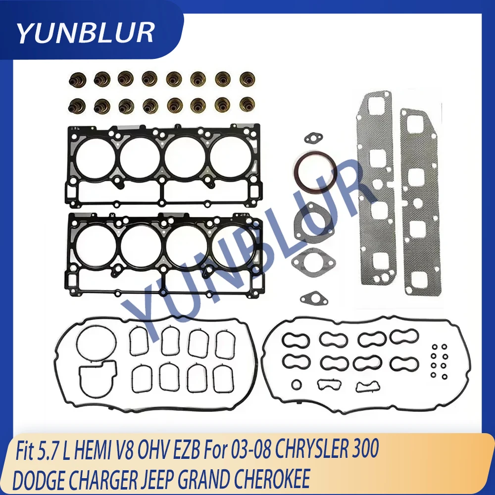 Engine Rebuild Full Cylinder Head Gasket Set Fit 5.7 L HEMI V8 OHV EZB For 03-08 CHRYSLER 300 DODGE CHARGER JEEP GRAND CHEROKEE
Engine Rebuild Full Cylinder Head Gasket Set Fit 5.7 L HEMI V8 OHV EZB For 03-08 CHRYSLER 300 DODGE CHARGER JEEP GRAND CHEROKEE