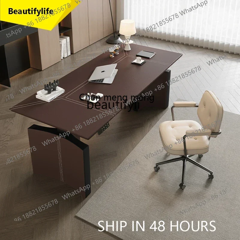 2003 Leather desktop computer desk smart electric lifting work table arc leggings
2003 Leather desktop computer desk smart electric lifting work table arc leggings