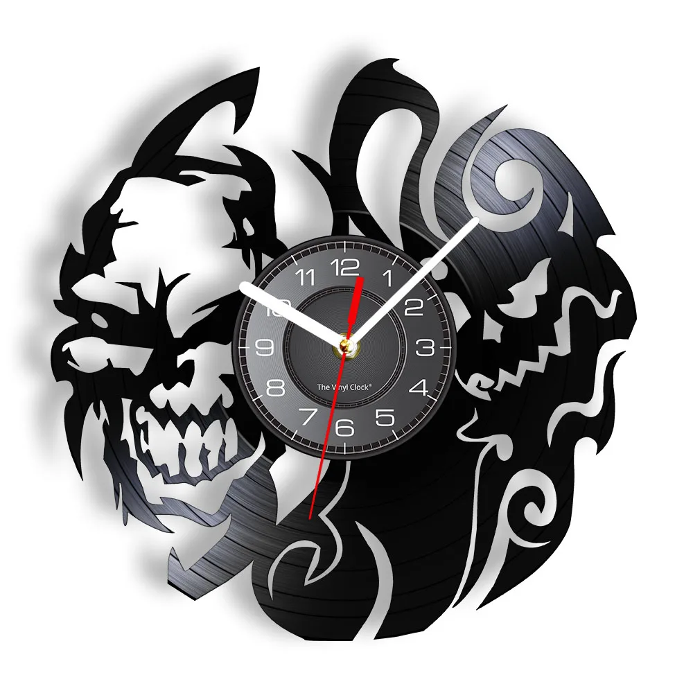 Horror Skull Gothic Halloween Decor Wall Clock Scary Skeleton Vinyl Record Wall Clock Devil Skull Gifts Decorative Wall Watch
Horror Skull Gothic Halloween Decor Wall Clock Scary Skeleton Vinyl Record Wall Clock Devil Skull Gifts Decorative Wall Watch