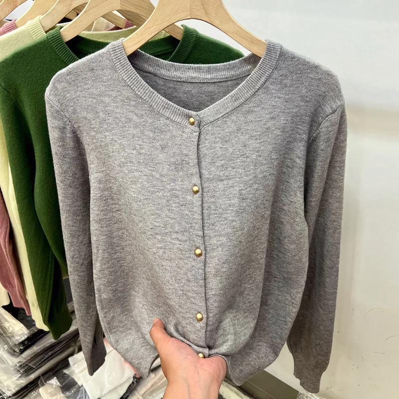 Autumn Slim Women Sweaters Cardigan Korean Elegant Knitted Female Crop Tops Fashion New All Match O Neck Ladies Casual Sweaters
Autumn Slim Women Sweaters Cardigan Korean Elegant Knitted Female Crop Tops Fashion New All Match O Neck Ladies Casual Sweaters