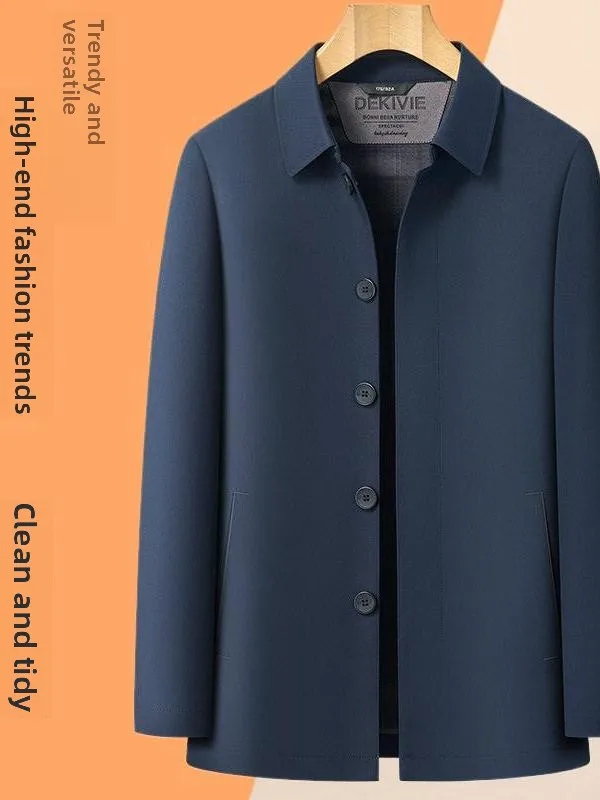 Spring Autumn Casual Jaet Men's Collarl Coat Busin Simple Faion Top Thin Trendy Long Sve Regular Length
Spring Autumn Casual Jaet Men's Collarl Coat Busin Simple Faion Top Thin Trendy Long Sve Regular Length