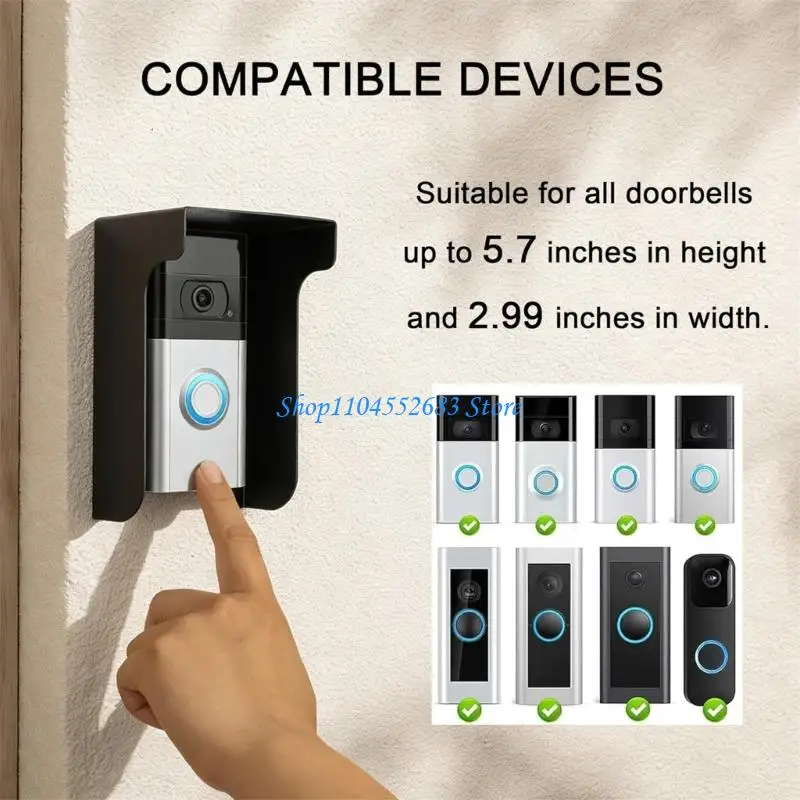 Upgrades Wide Opening Metal Cover for Videos Doorbells Provide Unrestricted View & Protect Against Harsh Pattern
Upgrades Wide Opening Metal Cover for Videos Doorbells Provide Unrestricted View & Protect Against Harsh Pattern