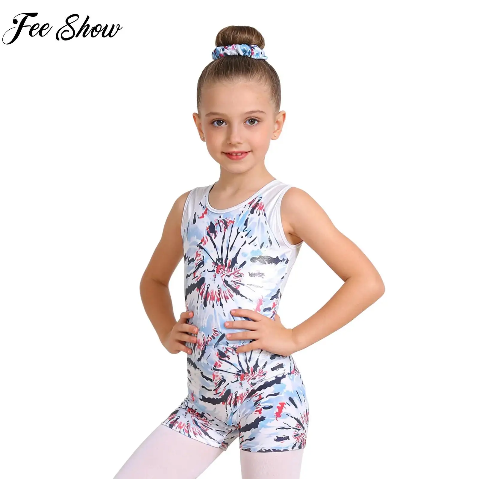 Kids Girls Metallic Gymnastics Outfit Sleeveless Stylish Printed Leotard with Shorts for Ballet Dance Performance Competition
Kids Girls Metallic Gymnastics Outfit Sleeveless Stylish Printed Leotard with Shorts for Ballet Dance Performance Competition