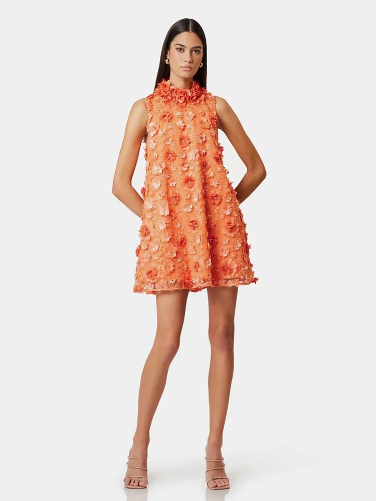 Heavy craft beaded applique crewneck sleeveless sundress 2025 summer women's short dress fashion loose straight skirt
Heavy craft beaded applique crewneck sleeveless sundress 2025 summer women's short dress fashion loose straight skirt