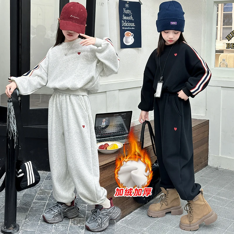 winter teen girls clothes set Thick velvet sweater+Sports pants 2pcs junior kids tracksuits child outfits conjunto infantil pra
winter teen girls clothes set Thick velvet sweater+Sports pants 2pcs junior kids tracksuits child outfits conjunto infantil pra