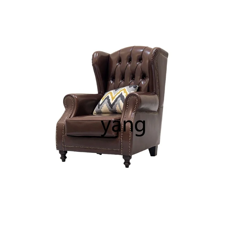 tgf American Retro Genuine Leather Sofa Top Layer Cowhide Single Armchair Sofa Chair for Living Room and Bedroom
tgf American Retro Genuine Leather Sofa Top Layer Cowhide Single Armchair Sofa Chair for Living Room and Bedroom