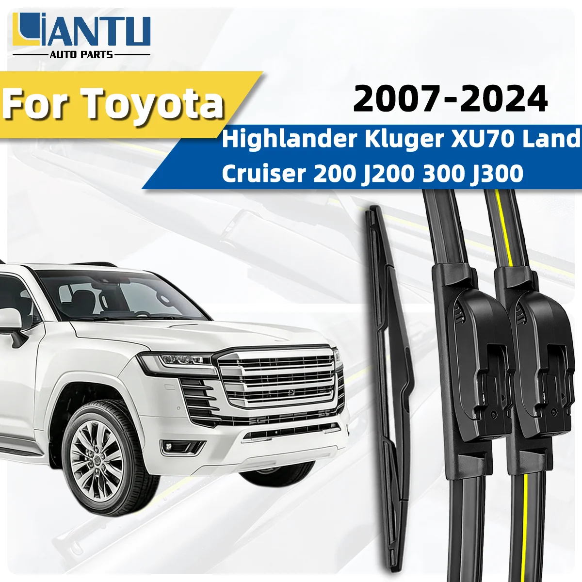 3PCS Front Rear Wiper Blades Fit For Toyota Highlander Kluger XU70 Land Cruiser 200 J200 300 J300 2007-2024 Car Premium Parts
3PCS Front Rear Wiper Blades Fit For Toyota Highlander Kluger XU70 Land Cruiser 200 J200 300 J300 2007-2024 Car Premium Parts