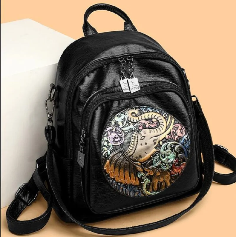 New Korean High Quality Soft Leather Travel Backpacks Women's Fashion Casual Shoulder Bags Large Capacity Totes School Bag
New Korean High Quality Soft Leather Travel Backpacks Women's Fashion Casual Shoulder Bags Large Capacity Totes School Bag