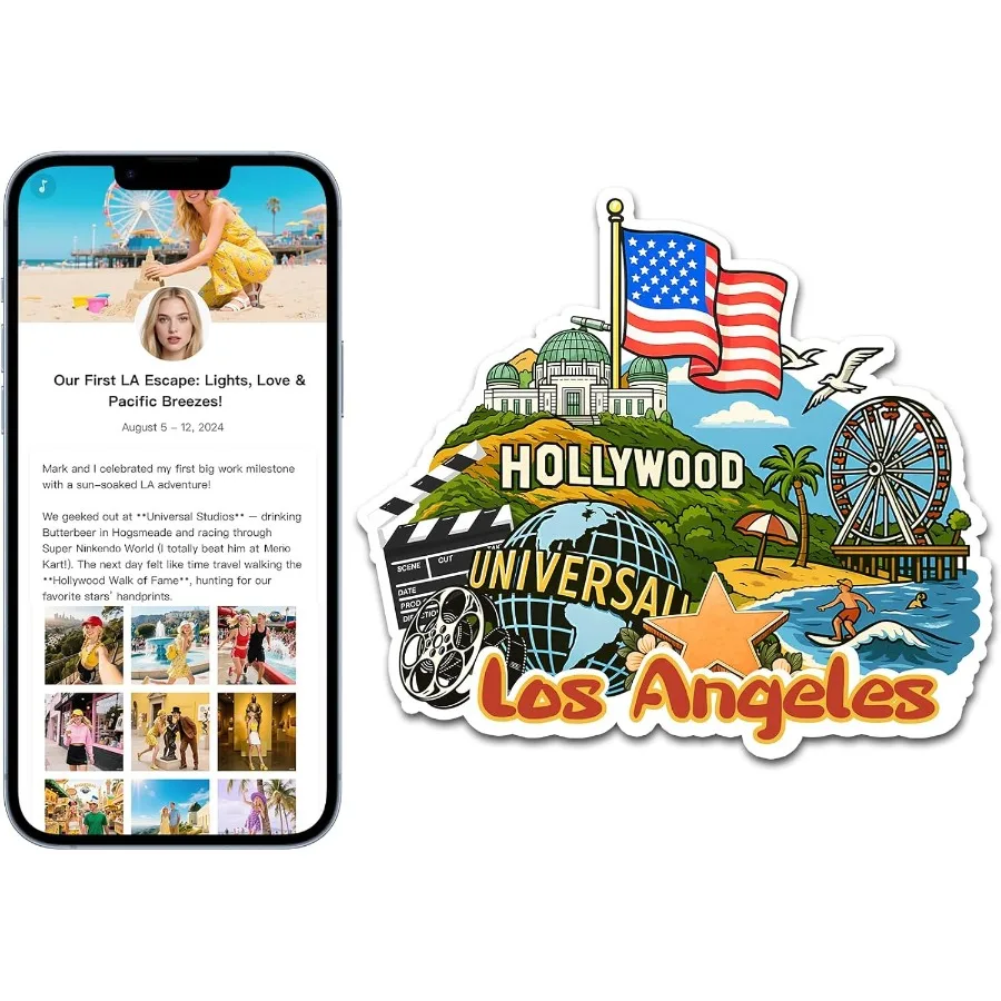 Лос-Анджелес-Сити NFCEbled Smart Travel Сувенирный магнит на холодильник Настраиваемая дорожная память на память с дизайном достопримечательностей для США
Лос-Анджелес-Сити NFCEbled Smart Travel Сувенирный магнит на холодильник Настраиваемая дорожная память на память с дизайном достопримечательностей для США