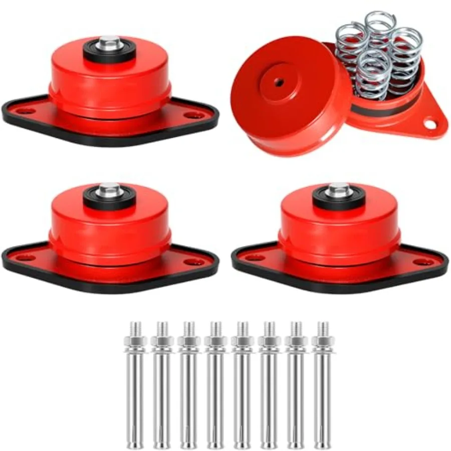 Red Spring Vibration Isolators with Mounting Bolts Floor Mount for Heavy Machine Set of 4 ZDX-2-110-176LBS
Red Spring Vibration Isolators with Mounting Bolts Floor Mount for Heavy Machine Set of 4 ZDX-2-110-176LBS