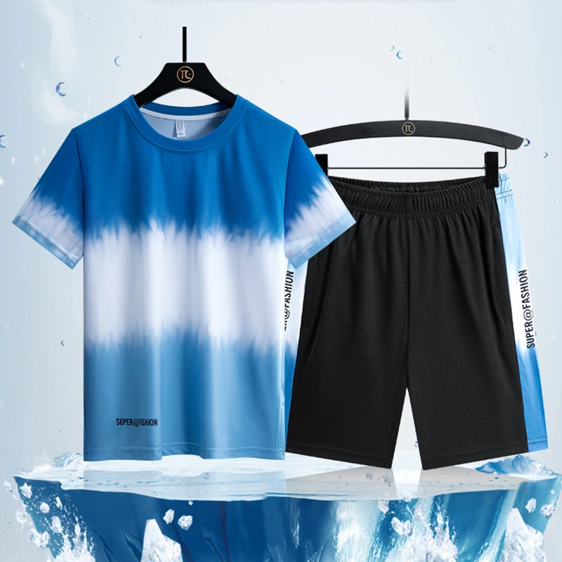 2023 Summer Men's Suit Sportswear Short-sleeved Street Shirt Suit Sportswear New Gradient 3D Print Two-piece mens clothes 5XL
2023 Summer Men's Suit Sportswear Short-sleeved Street Shirt Suit Sportswear New Gradient 3D Print Two-piece mens clothes 5XL