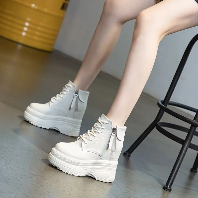 Женские ботинки 2026 с толстой подошвой, увеличением роста на 11 см, двусторонней молнией, короткие женские ботинки
Женские ботинки 2026 с толстой подошвой, увеличением роста на 11 см, двусторонней молнией, короткие женские ботинки