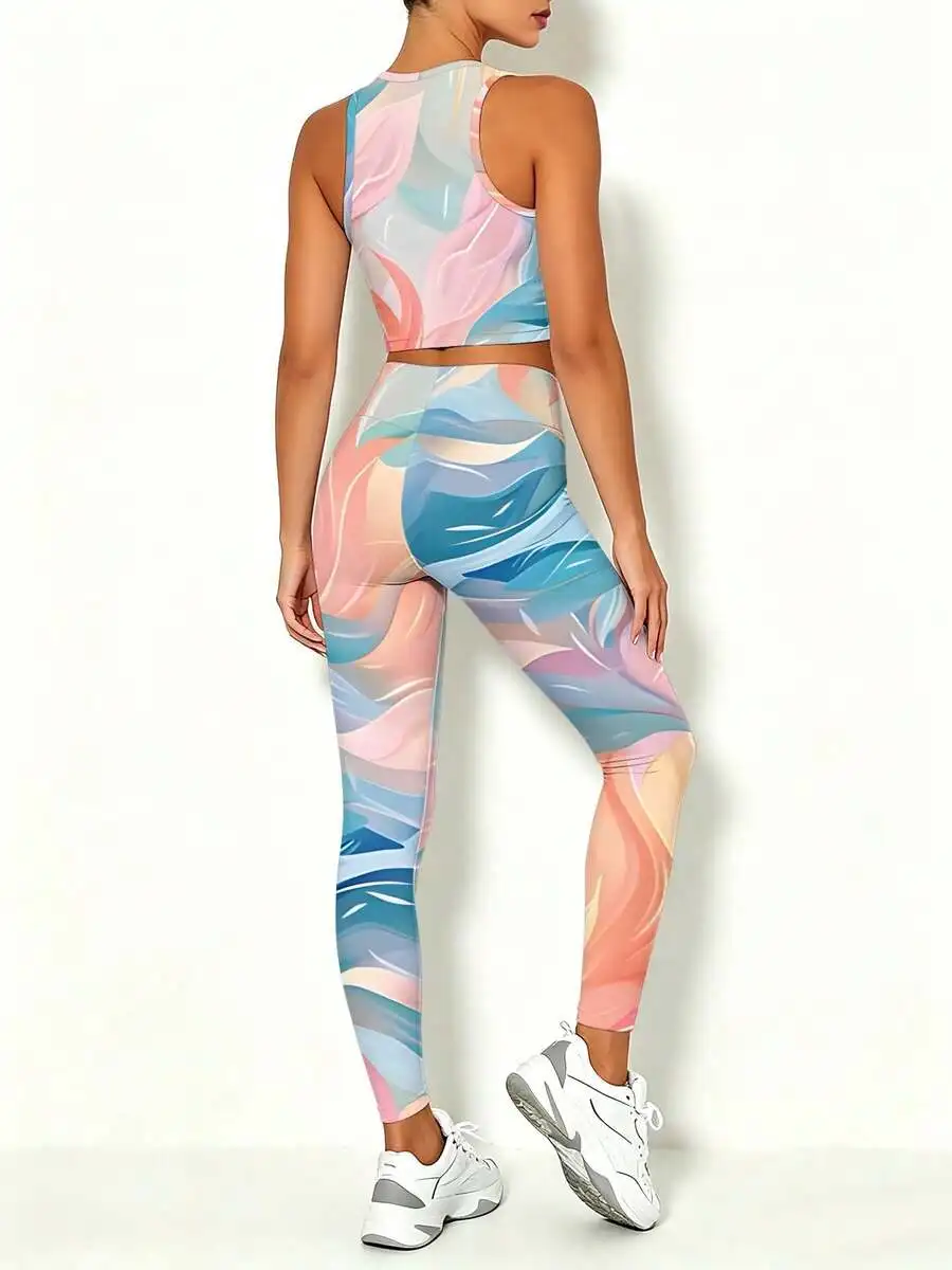 2pcs Women Yoga Set Breathable High Waisted Leggings And Cropped Sleeveless Top All Season Sportswear
2pcs Women Yoga Set Breathable High Waisted Leggings And Cropped Sleeveless Top All Season Sportswear