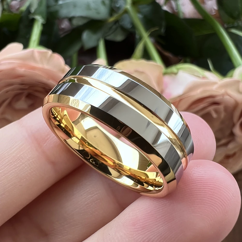 6mm 8mm Tungsten Women's Men's Ring Engagement Fine Jewelry Wedding Band Center Grooved Beveled Edges Polished Shiny Comfort Fit
6mm 8mm Tungsten Women's Men's Ring Engagement Fine Jewelry Wedding Band Center Grooved Beveled Edges Polished Shiny Comfort Fit