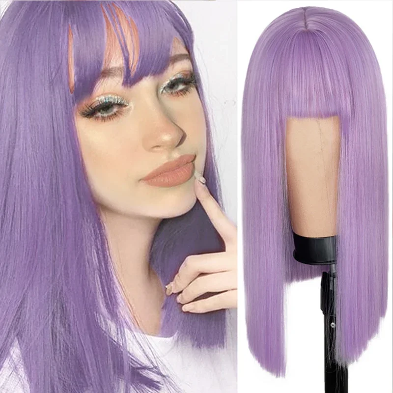 18 Inches Synthetic Purple Color Hair Long Natural Straight Ombre Pink Mixed Color Party Wigs for White/Black Women
18 Inches Synthetic Purple Color Hair Long Natural Straight Ombre Pink Mixed Color Party Wigs for White/Black Women