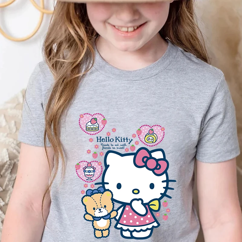 HeIIoKitty printed kids T-shirt Summer children's cotton short-sleeved gray casual tops suitable for boys and girls
HeIIoKitty printed kids T-shirt Summer children's cotton short-sleeved gray casual tops suitable for boys and girls