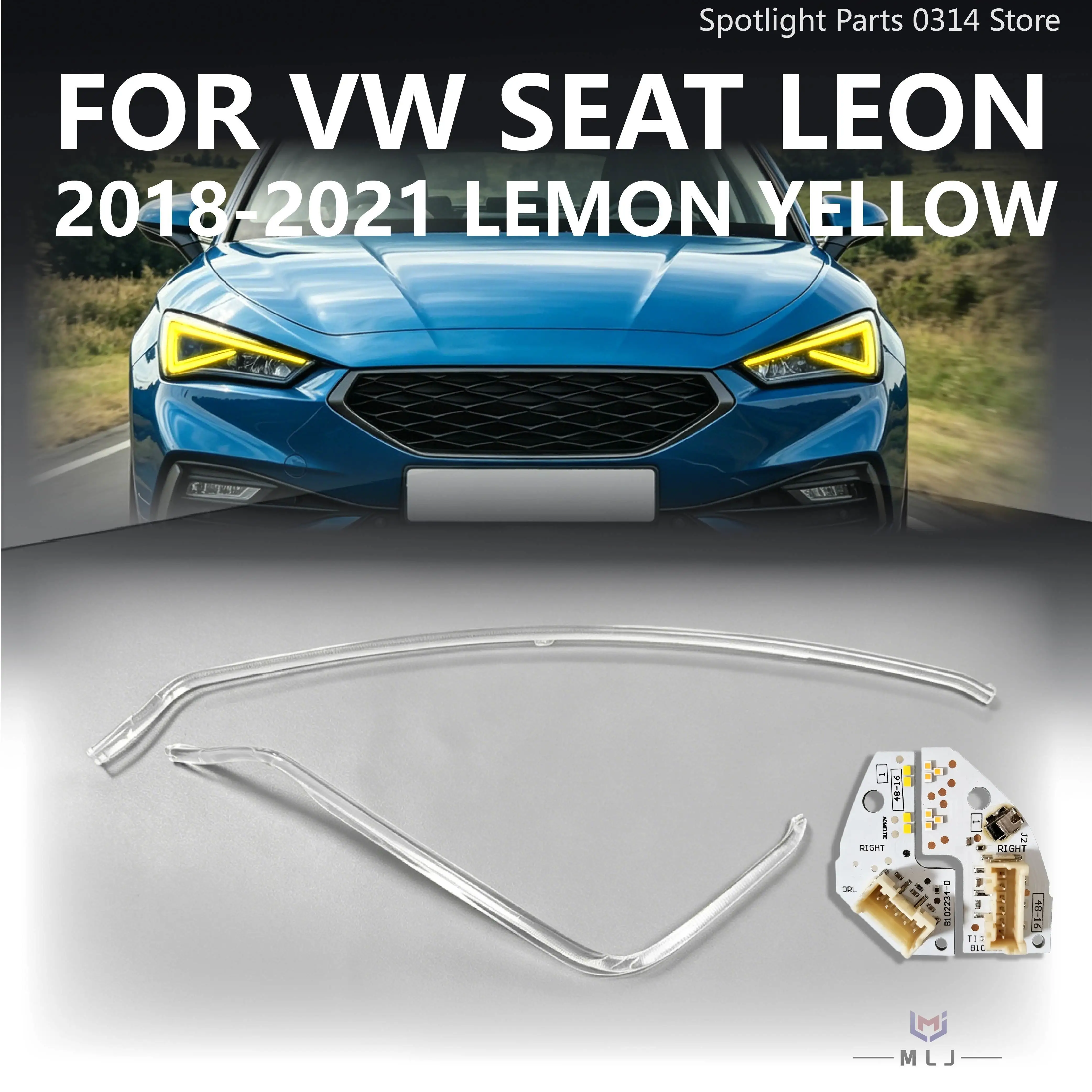 B102233-D B102234-D For VW SEAT Leon 2018-2021 Lemon Yellow Headlight DRL Turning Signal Chip Light Guide Chip Angel Eye Board
B102233-D B102234-D For VW SEAT Leon 2018-2021 Lemon Yellow Headlight DRL Turning Signal Chip Light Guide Chip Angel Eye Board