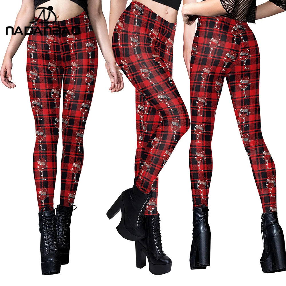 Nadanbao Wine Glass Print Christmas Leggings Ladies Red Black Grids Pants Trousers Fashion Yoga Tights Women New Year Clothing
Nadanbao Wine Glass Print Christmas Leggings Ladies Red Black Grids Pants Trousers Fashion Yoga Tights Women New Year Clothing