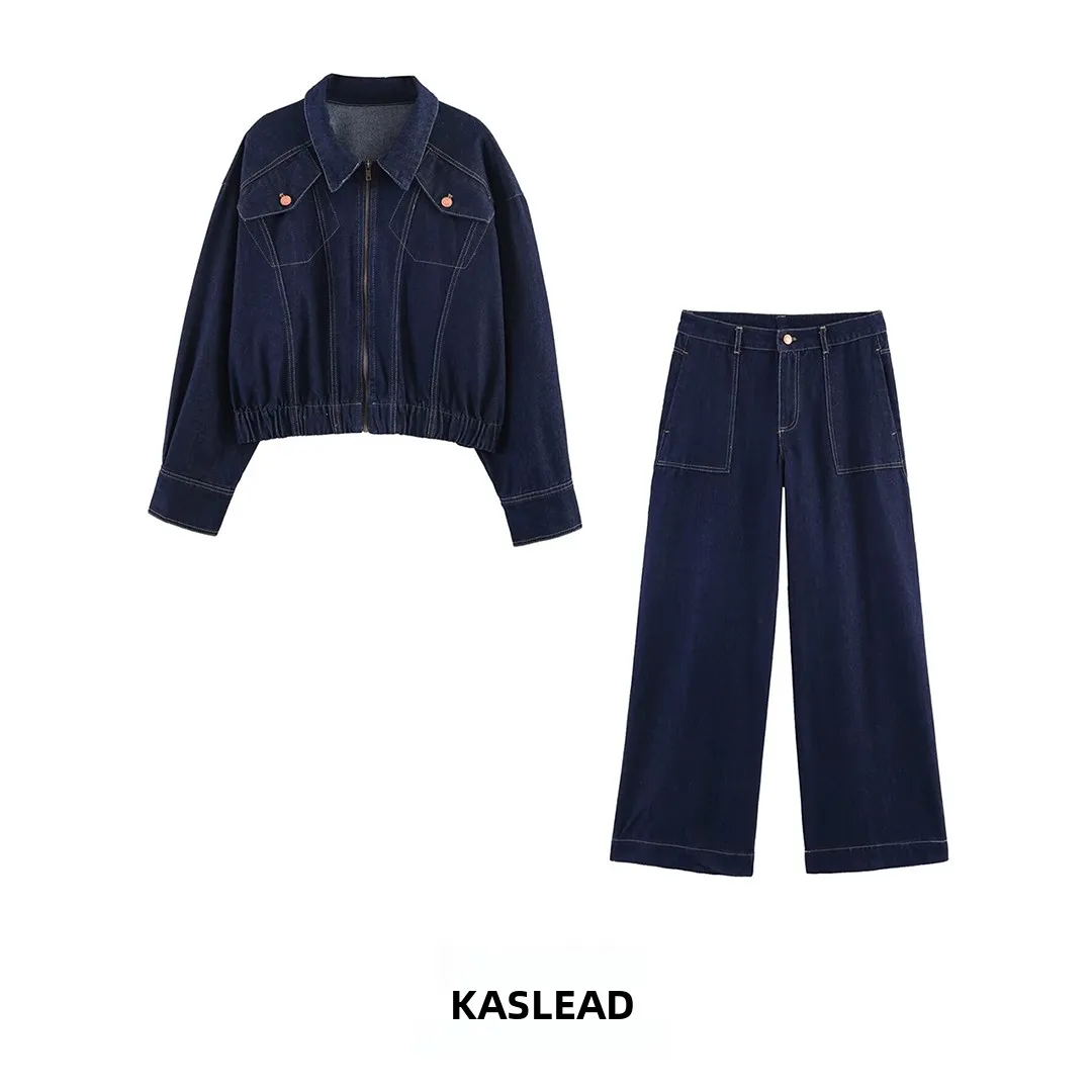 KASLEAD New Women's Fashion Simple Long Sleeve Denim Jacket Casual Pants Set Spring Season Two-Piece Suit without Brand
KASLEAD New Women's Fashion Simple Long Sleeve Denim Jacket Casual Pants Set Spring Season Two-Piece Suit without Brand