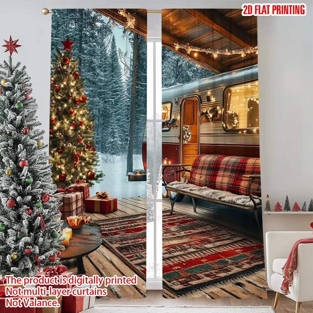 2pcs 2D flat printing Christmas Window Curtains Christmas camping Versatile Durable Polyester Without Electricity Spring Party &
2pcs 2D flat printing Christmas Window Curtains Christmas camping Versatile Durable Polyester Without Electricity Spring Party &
