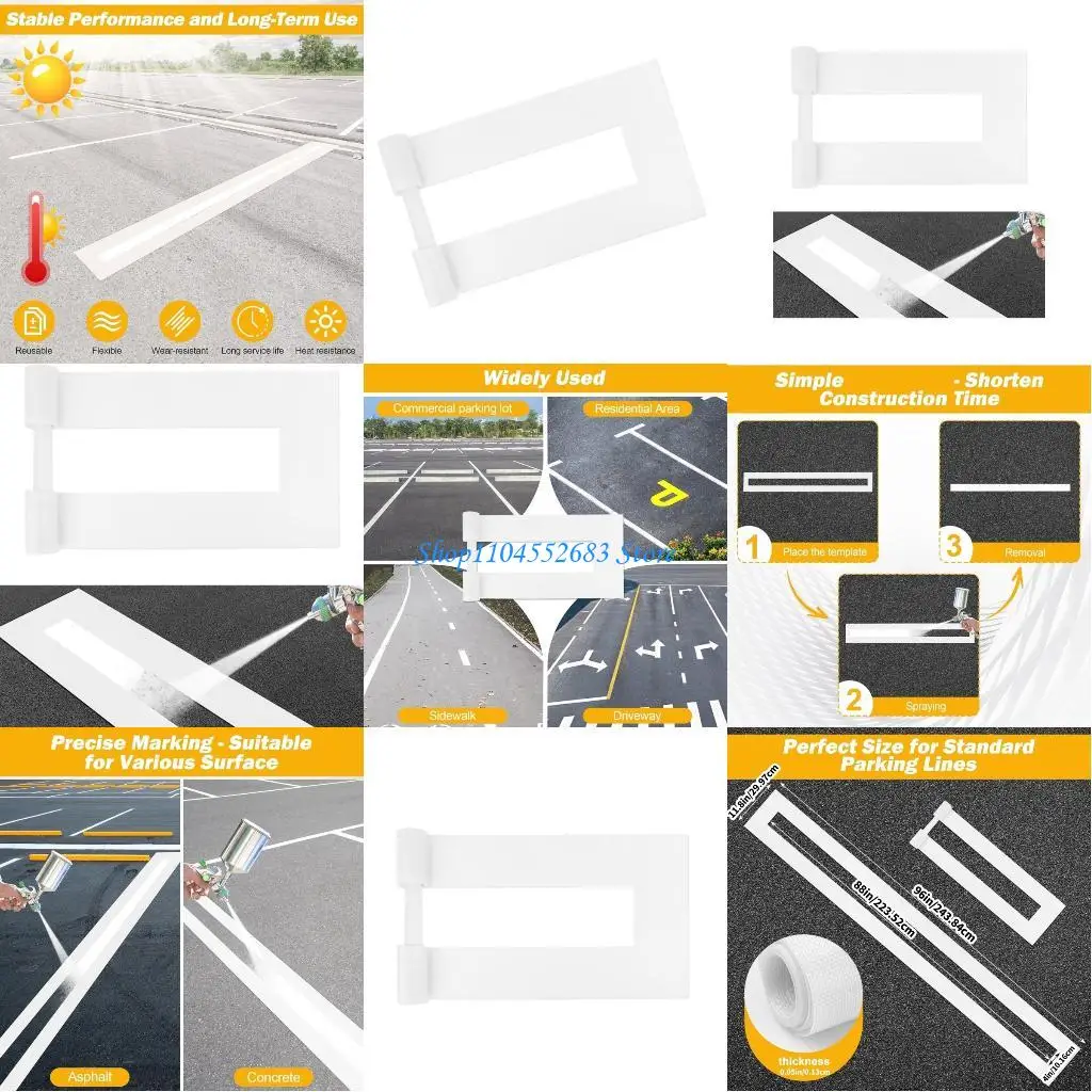 Y6GD Reusable Parking Lot Line Templates 4Inchx88Inch avement Straight Line Stencil for Outdoor Project Marking
Y6GD Reusable Parking Lot Line Templates 4Inchx88Inch avement Straight Line Stencil for Outdoor Project Marking