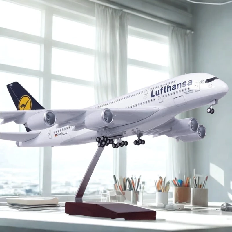 47cm Airplane model Diecast Resin Planes Lufthansa A380 Aircraft models Stable Base For Aviation Hobby for Collections and Displ
47cm Airplane model Diecast Resin Planes Lufthansa A380 Aircraft models Stable Base For Aviation Hobby for Collections and Displ
