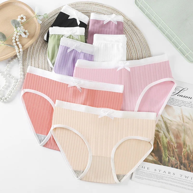 8pcs Women's Mid-Rise Breathable Underwear Soft Seamless Comfort Student Cute Solid Color Lingerie Bow Decorations#240_15
8pcs Women's Mid-Rise Breathable Underwear Soft Seamless Comfort Student Cute Solid Color Lingerie Bow Decorations#240_15