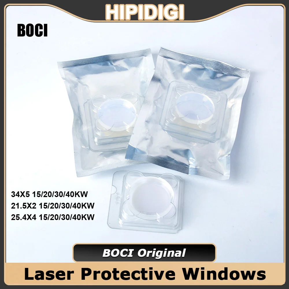 BOCI Original Laser Protective Lens 34x5 21.5x2 25.4x4 15KW 20KW 30KW Protection Windows for BLT641 421 831 Fiber Cutting Head
BOCI Original Laser Protective Lens 34x5 21.5x2 25.4x4 15KW 20KW 30KW Protection Windows for BLT641 421 831 Fiber Cutting Head