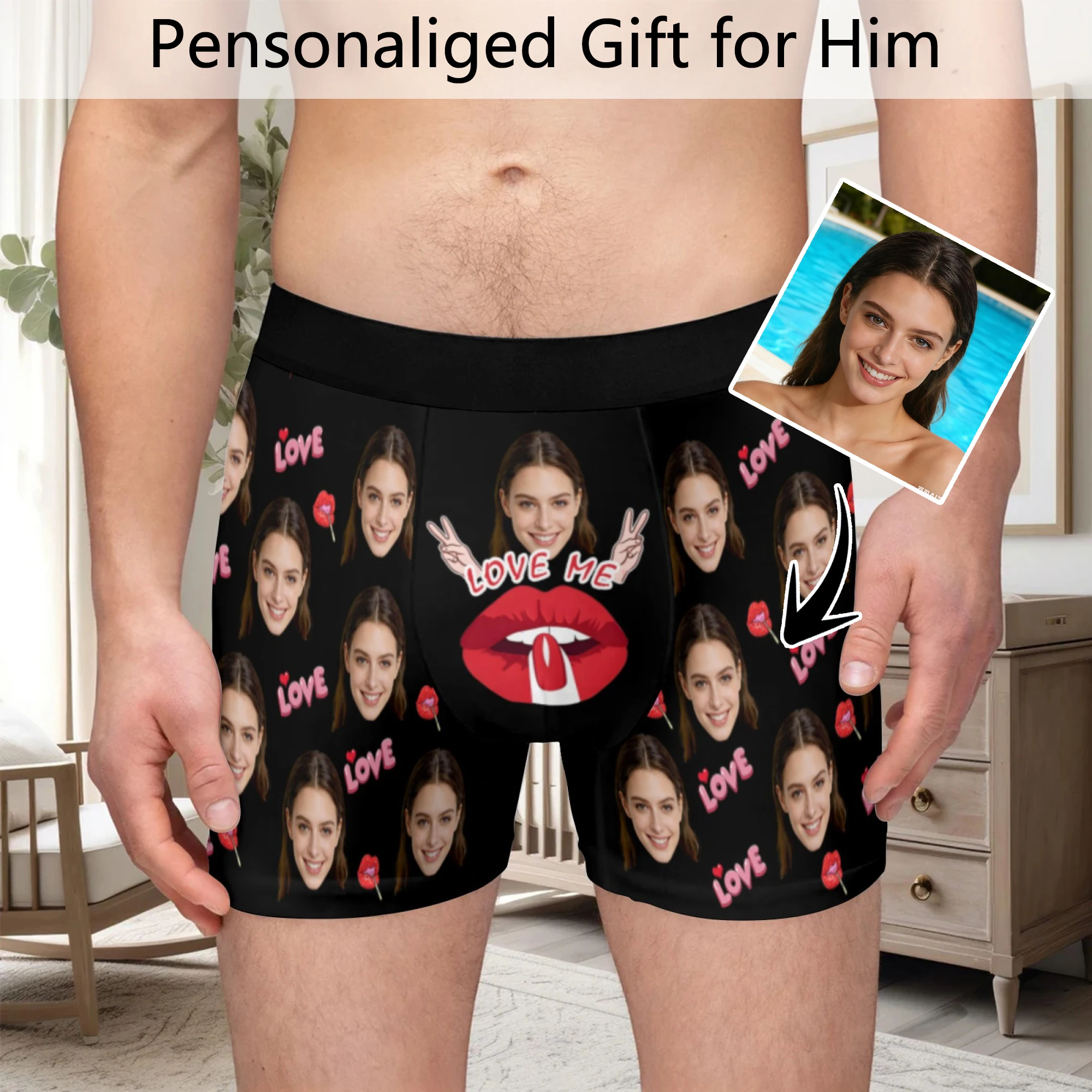 Персонализированное нижнее белье с фото на заказ, плоская модель, мужской подарок на День святого Валентина, подарок для мужа, подарок для отца
Персонализированное нижнее белье с фото на заказ, плоская модель, мужской подарок на День святого Валентина, подарок для мужа, подарок для отца