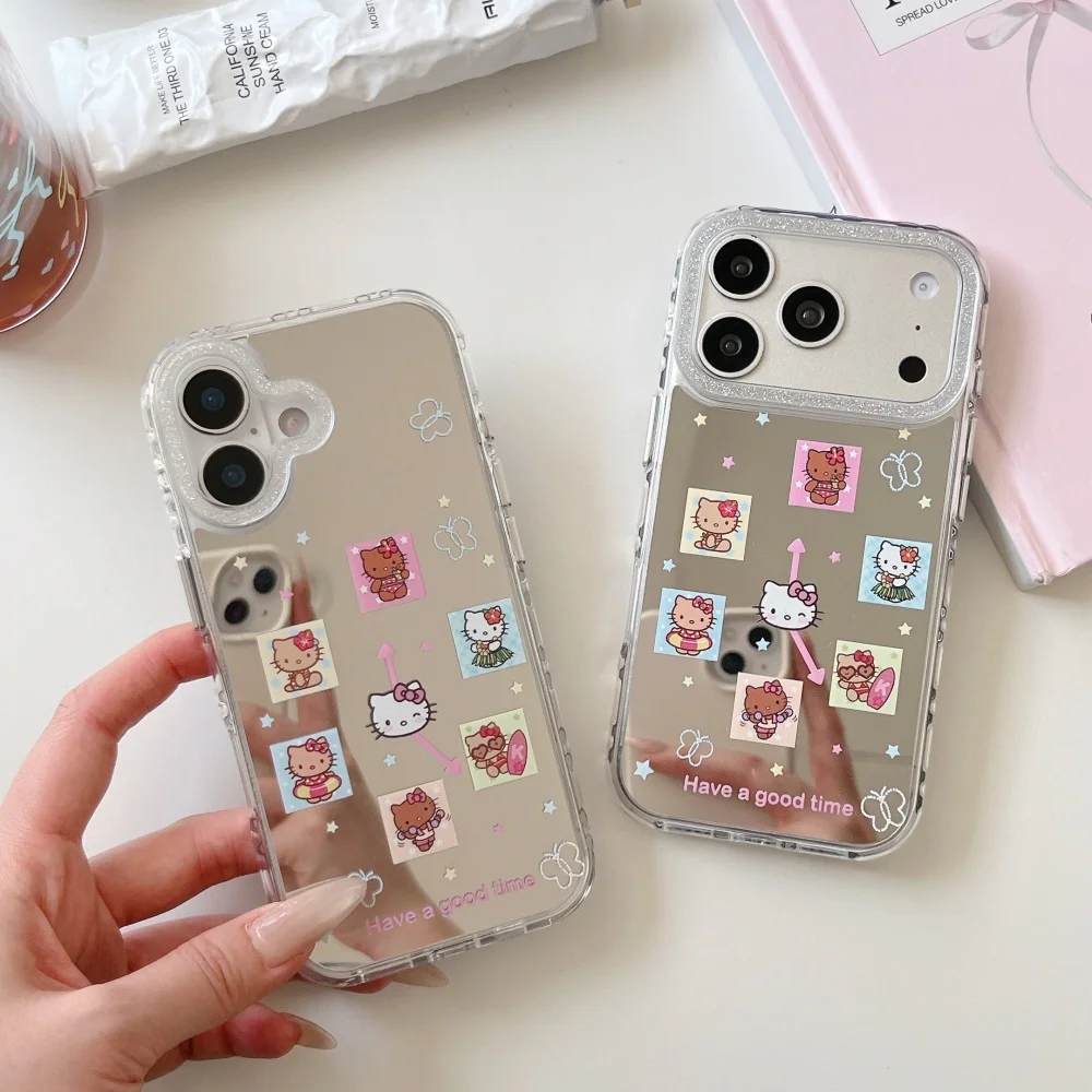 Cute Grid Cartoon Sanrio Hello Kitty Makeup Mirror Phone Case For iPhone 15 16 17 Pro Max Kawaii Girl Protector Anti-drop Cover
Cute Grid Cartoon Sanrio Hello Kitty Makeup Mirror Phone Case For iPhone 15 16 17 Pro Max Kawaii Girl Protector Anti-drop Cover